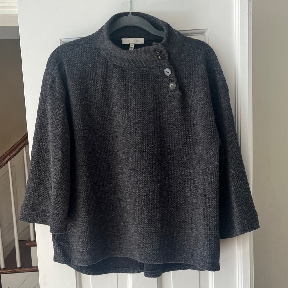 Anthropologie Dark Gray Cowl Neck Sweater